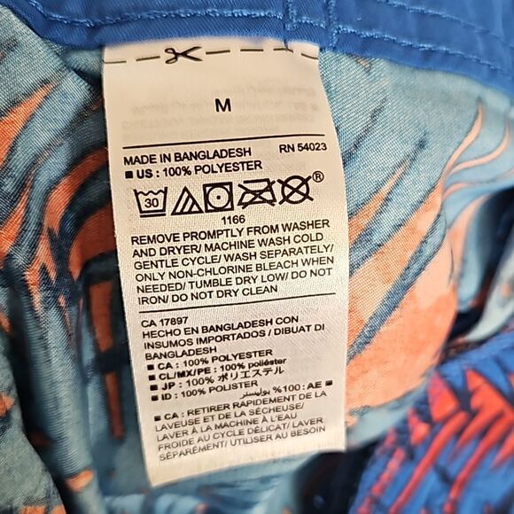 Old Navy Men's Lightweight Shorts Medium Blue/ Orange - Picture 6 of 16